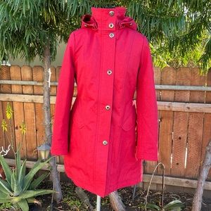 Kristen Blake Red Waterproof Hooded Parka size M